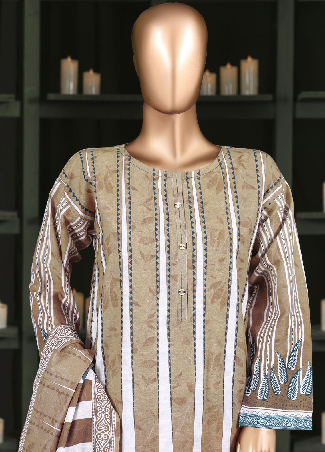 HZ Textile Printed Khaddar 3 Piece Stitched Suit HZ25KPV3 D-2578 BEIGE BLUE HZ Textile Printed Khaddar 3 Piece Stitched Suit HZ25KPV3 D-2578 BEIGE BLUE