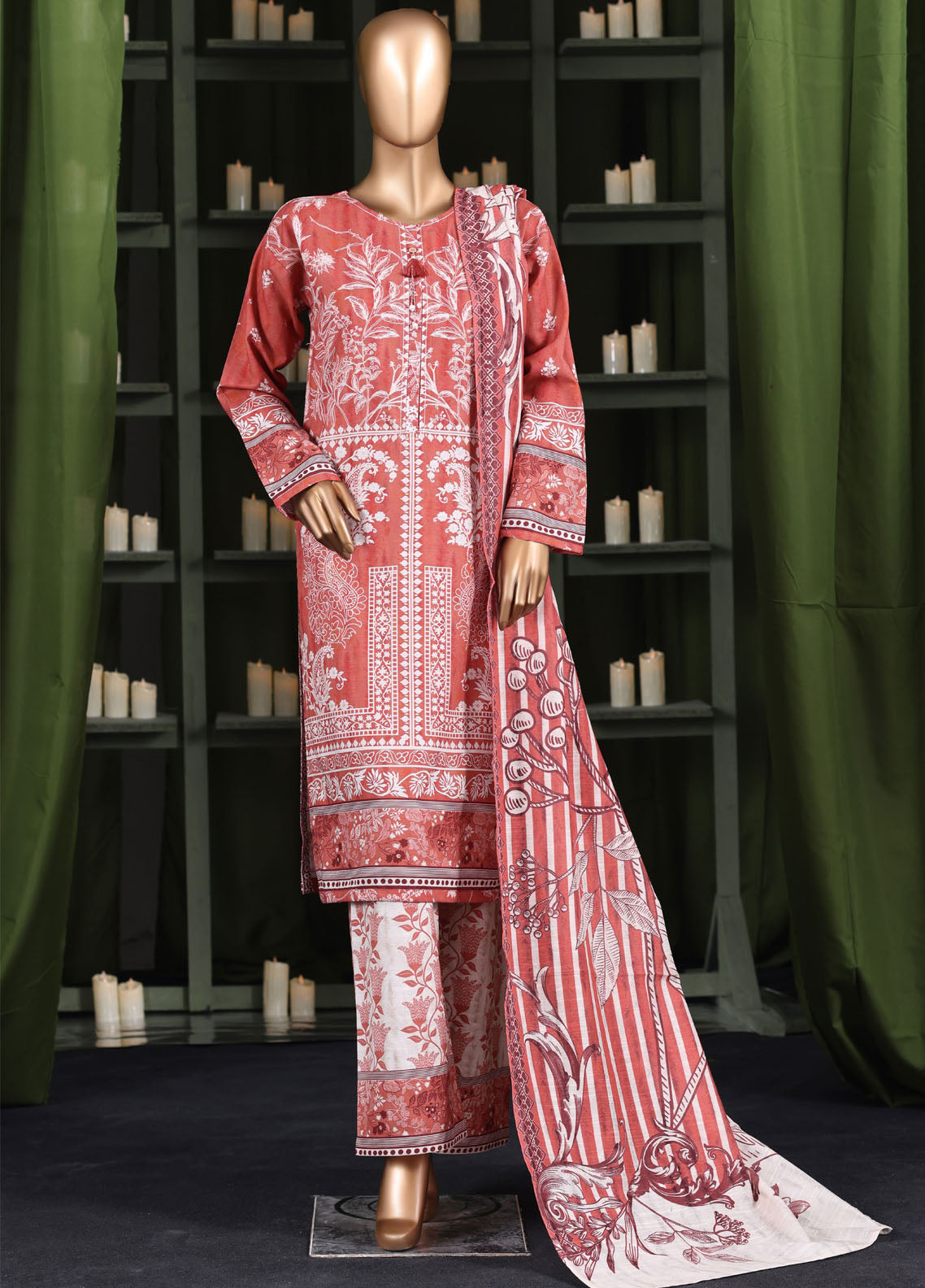 HZ Textile Printed Khaddar 3 Piece Stitched Suit HZ25KPV3 D-2583 CORAL MYTH HZ Textile Printed Khaddar 3 Piece Stitched Suit HZ25KPV3 D-2583 CORAL MYTH