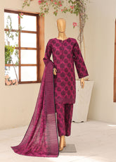 HZ Textile Printed Khaddar 3 Piece Stitched Suit HZ25KPV4 D-1101