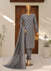 HZ Textile Printed Khaddar 3 Piece Stitched Suit HZ25KPV4 D-1107