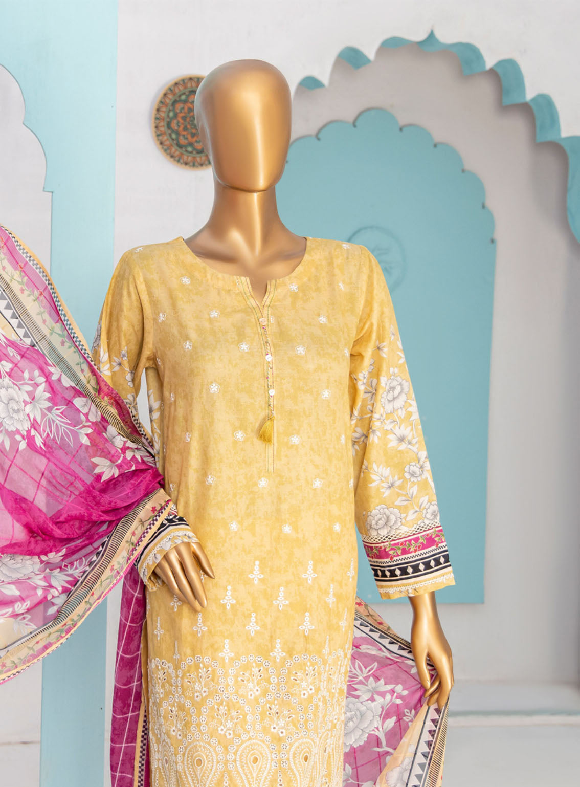 HZ Textile Printkari Embroidered Lawn 3 Piece Stitched Suit - HZ24P PLC-409 HZ Textile Printkari Embroidered Lawn 3 Piece Stitched Suit - HZ24P PLC-409