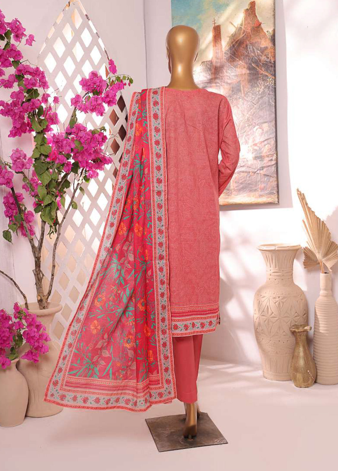 HZ Textile Printkari Slub Embroidered Cambric 3 Piece Unstitched Suit HZ24P PSC-218 HZ Textile Printkari Slub Embroidered Cambric 3 Piece Unstitched Suit HZ24P PSC-218