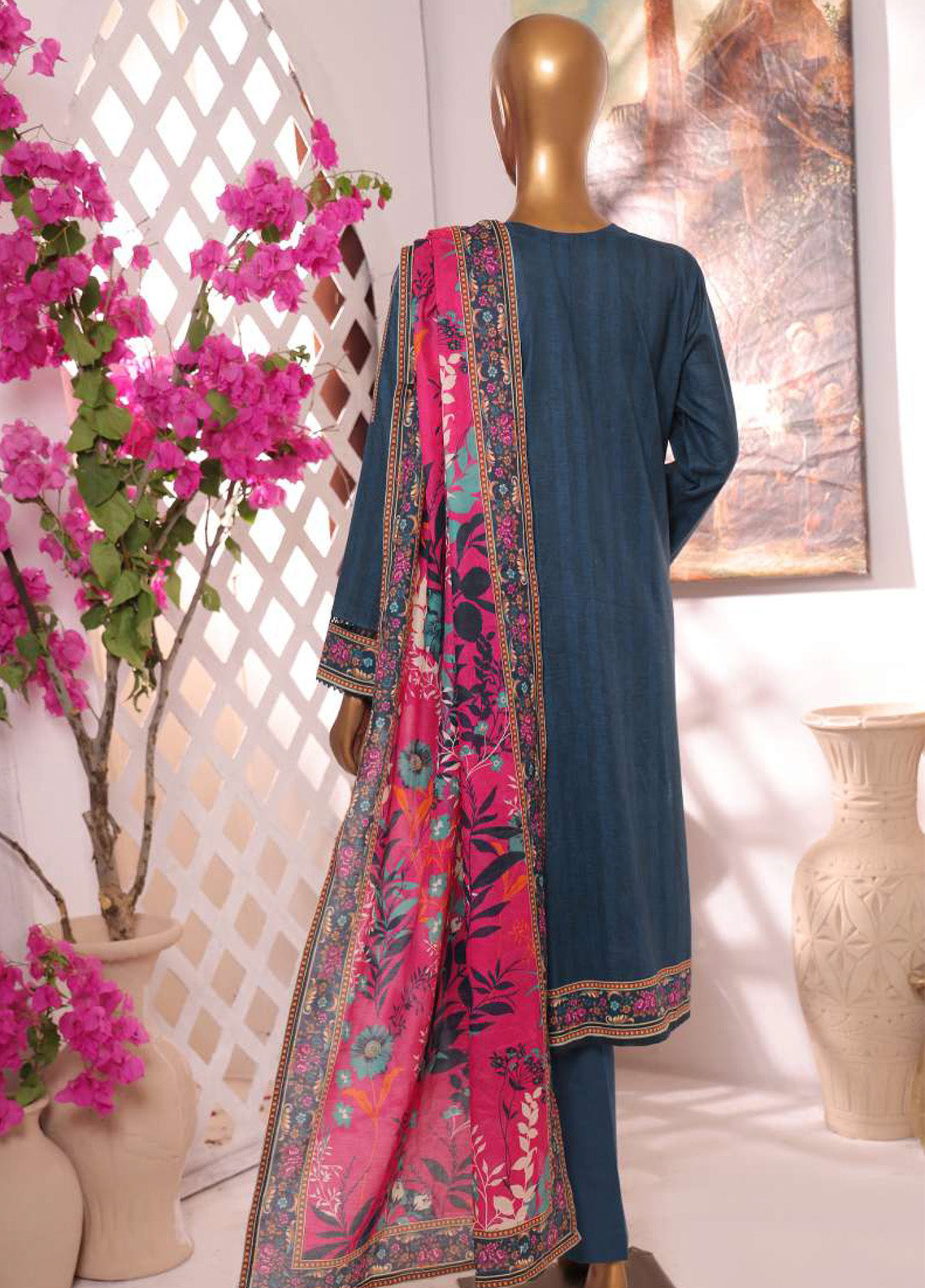 HZ Textile Printkari Slub Embroidered Cambric 3 Piece Unstitched Suit HZ24P PSC-221 HZ Textile Printkari Slub Embroidered Cambric 3 Piece Unstitched Suit HZ24P PSC-221