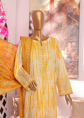 HZ Textile Printkari Slub Embroidered Cambric 3 Piece Unstitched Suit HZ24P PSC-222