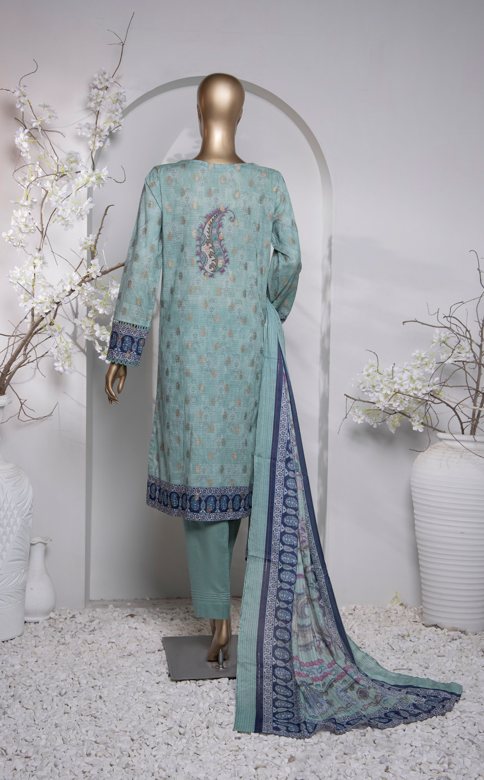 HZ Textile Turkish Jacquard Printed 3 Piece Unstitched Suit HZ24T TJP-1031 HZ Textile Turkish Jacquard Printed 3 Piece Unstitched Suit HZ24T TJP-1031