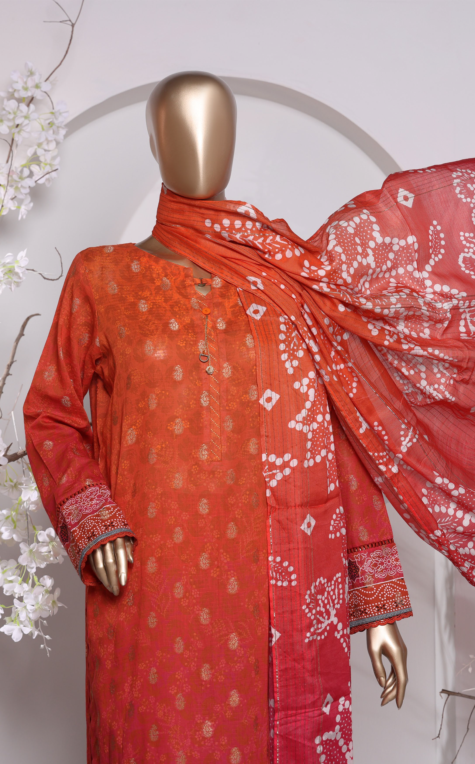 HZ Textile Turkish Jacquard Printed 3 Piece Unstitched Suit HZ24T TJP-1034 HZ Textile Turkish Jacquard Printed 3 Piece Unstitched Suit HZ24T TJP-1034