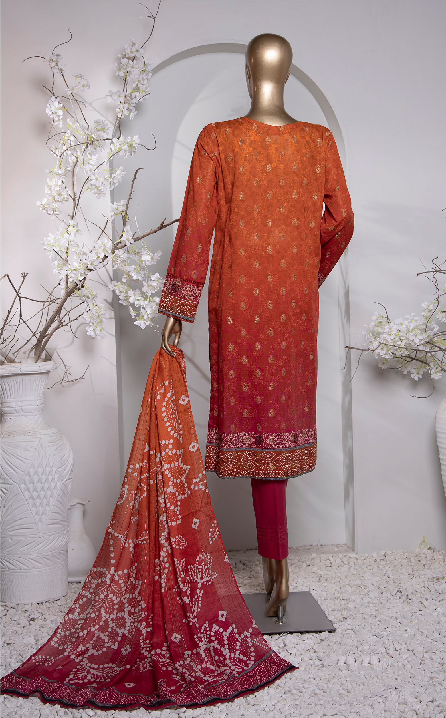 HZ Textile Turkish Jacquard Printed 3 Piece Unstitched Suit HZ24T TJP-1034 HZ Textile Turkish Jacquard Printed 3 Piece Unstitched Suit HZ24T TJP-1034