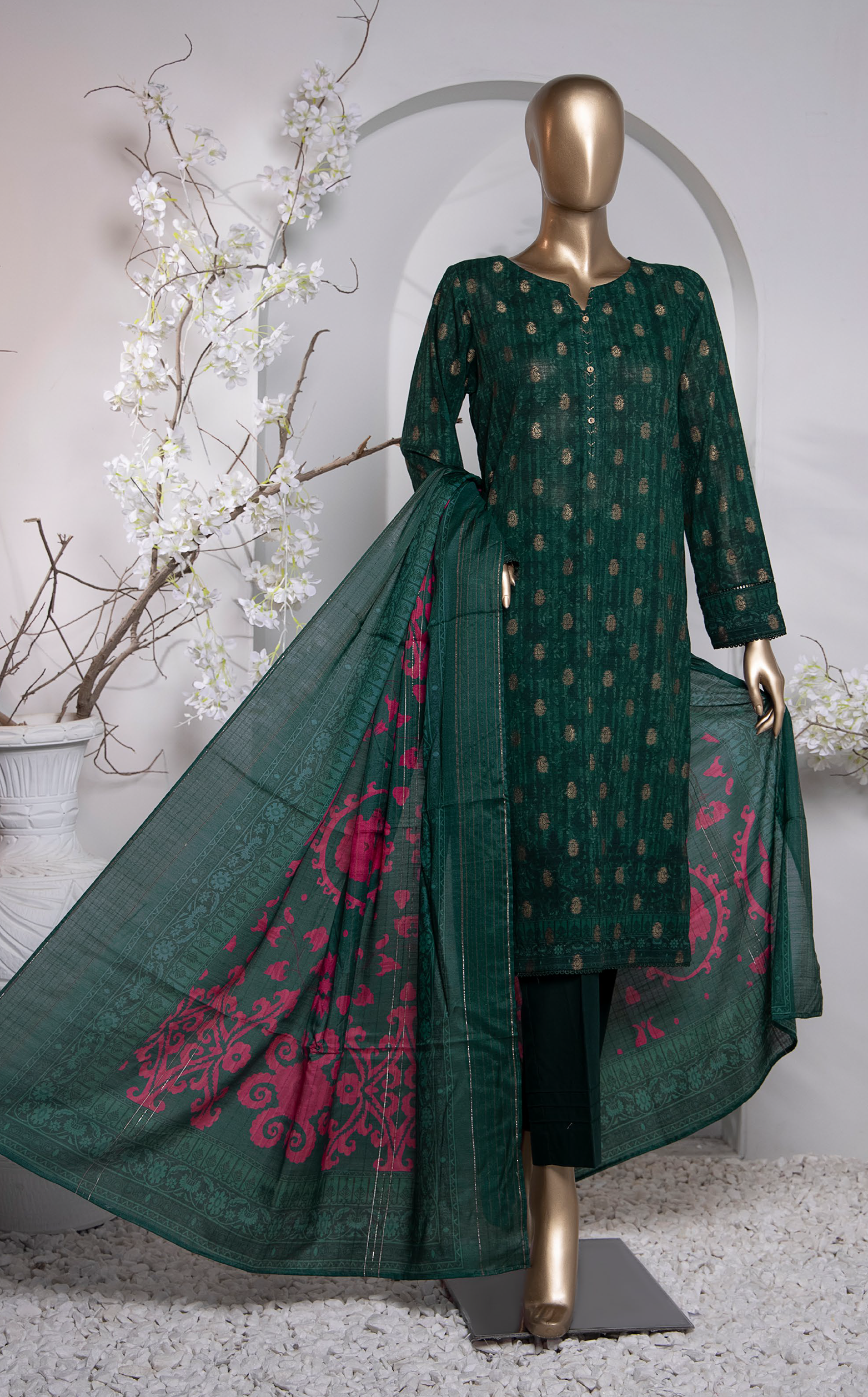 HZ Textile Turkish Jacquard Printed 3 Piece Unstitched Suit HZ24T TJP-1037 HZ Textile Turkish Jacquard Printed 3 Piece Unstitched Suit HZ24T TJP-1037