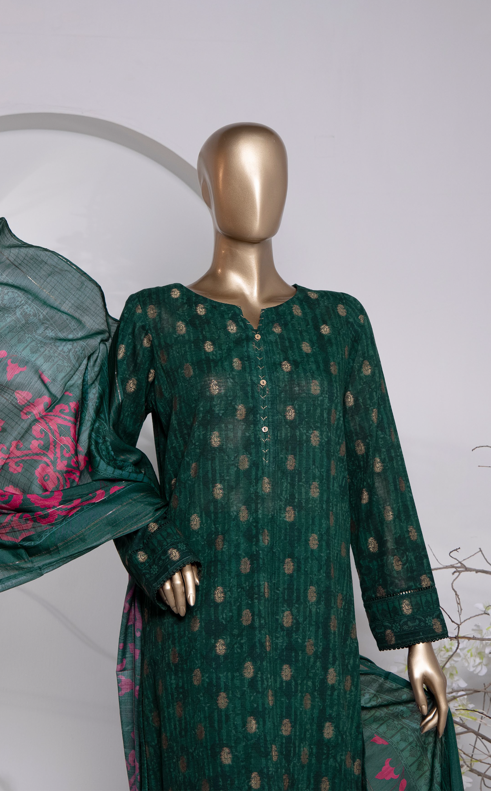 HZ Textile Turkish Jacquard Printed 3 Piece Unstitched Suit HZ24T TJP-1037 HZ Textile Turkish Jacquard Printed 3 Piece Unstitched Suit HZ24T TJP-1037