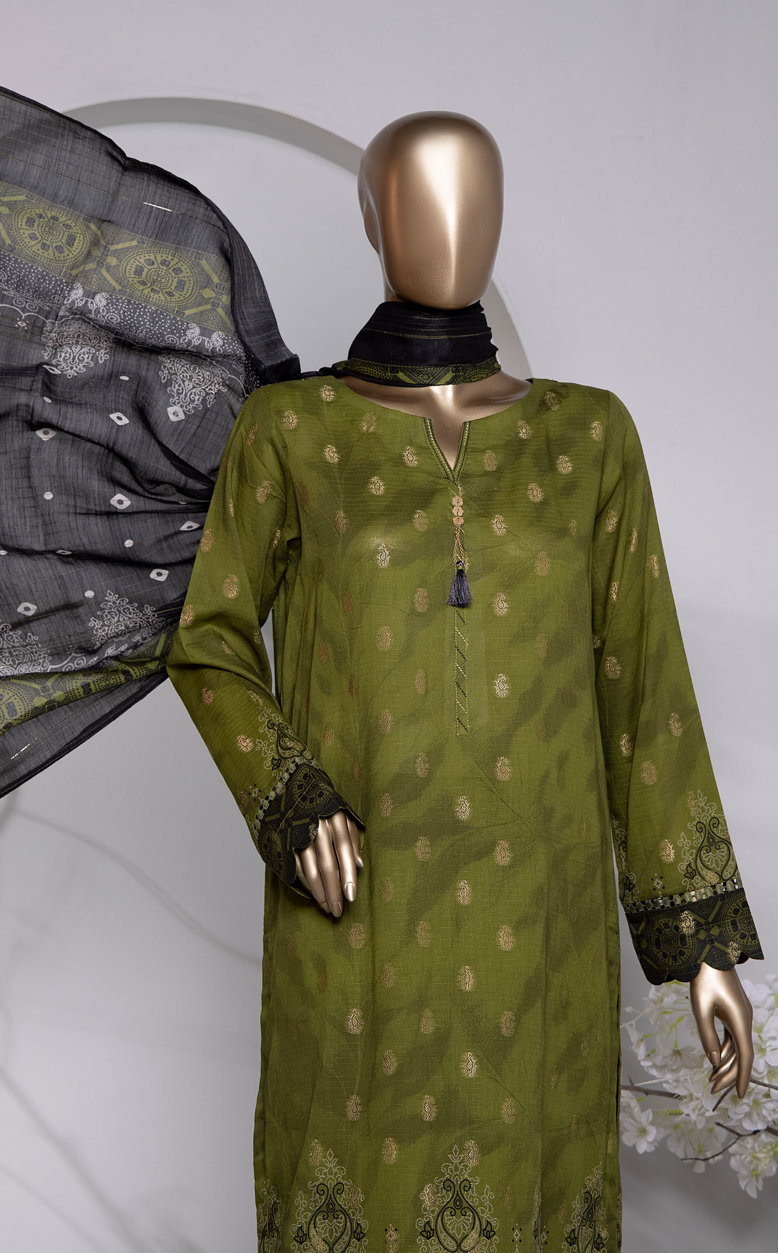 HZ Textile Turkish Jacquard Printed 3 Piece Unstitched Suit HZ24T TJP-1038 HZ Textile Turkish Jacquard Printed 3 Piece Unstitched Suit HZ24T TJP-1038