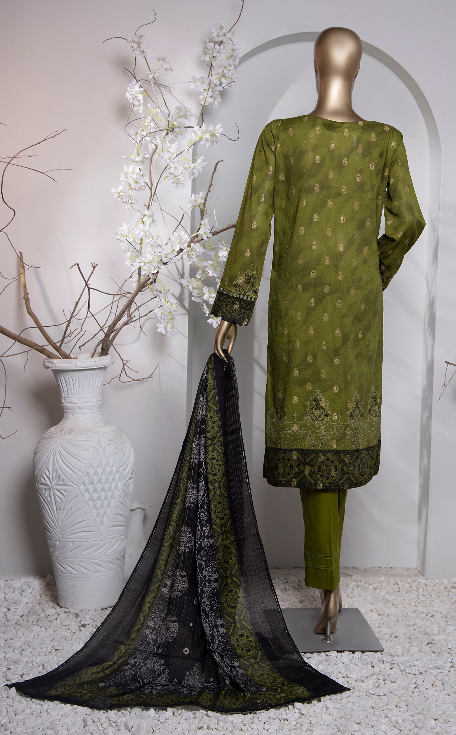 HZ Textile Turkish Jacquard Printed 3 Piece Unstitched Suit HZ24T TJP-1038 HZ Textile Turkish Jacquard Printed 3 Piece Unstitched Suit HZ24T TJP-1038