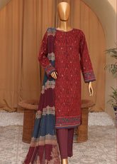 HZ Textile Turkish Jacquard Shawl Dyed Yarn 3 Piece Unstitched Suit HZ24LWSV2 TSJ-1144