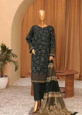 HZ Textile Turkish Jacquard Shawl Dyed Yarn 3 Piece Unstitched Suit HZ24LWSV2 TSJ-1146