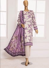 HZ Textile Wintry Shawl Printed Linen 3 Piece Unstitched Suit HZ24LWSV2 LWS-1151