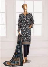 HZ Textile Wintry Shawl Printed Linen 3 Piece Unstitched Suit HZ24LWSV2 LWS-1154