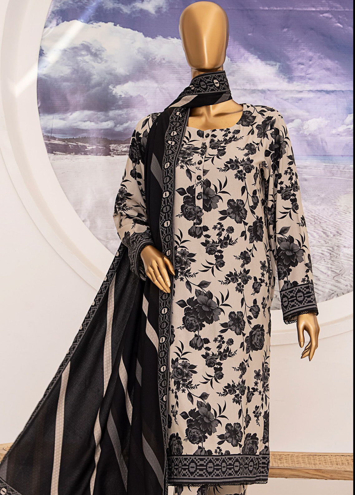 HZ Textile Wintry Shawl Printed Linen 3 Piece Unstitched Suit HZ24LWSV2 LWS-1157 HZ Textile Wintry Shawl Printed Linen 3 Piece Unstitched Suit HZ24LWSV2 LWS-1157