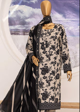 HZ Textile Wintry Shawl Printed Linen 3 Piece Unstitched Suit HZ24LWSV2 LWS-1157