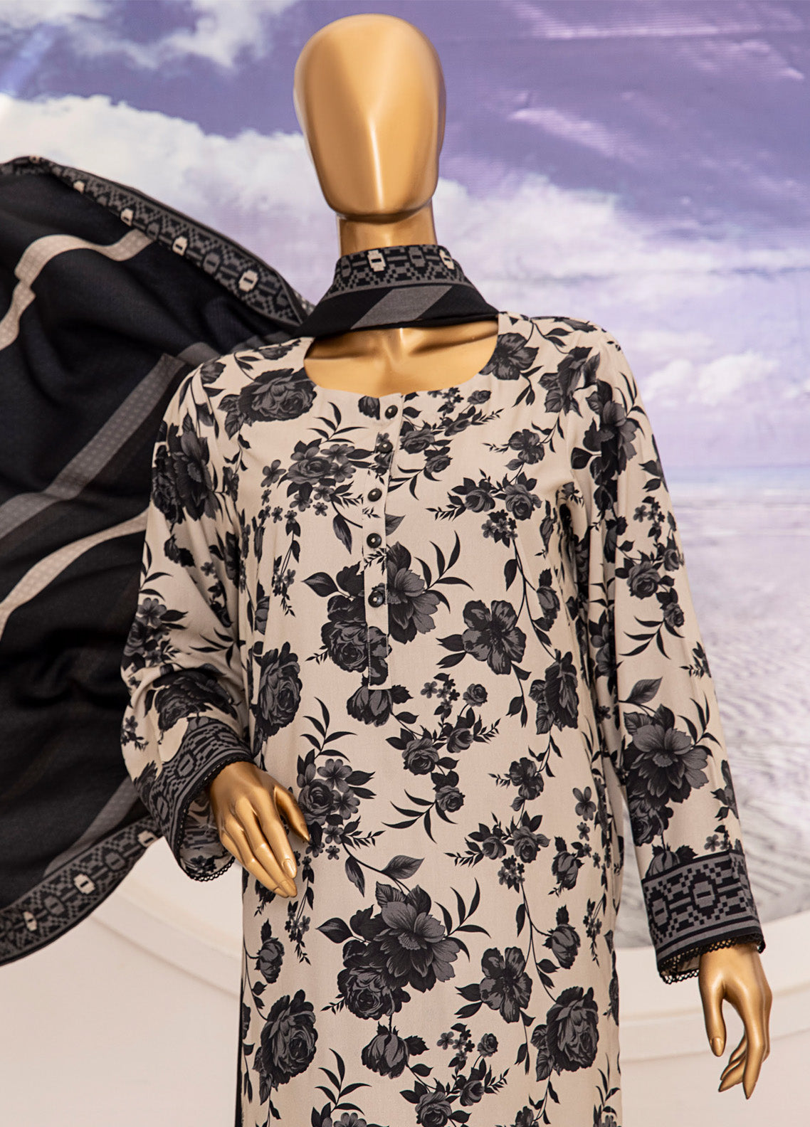 HZ Textile Wintry Shawl Printed Linen 3 Piece Unstitched Suit HZ24LWSV2 LWS-1157 HZ Textile Wintry Shawl Printed Linen 3 Piece Unstitched Suit HZ24LWSV2 LWS-1157