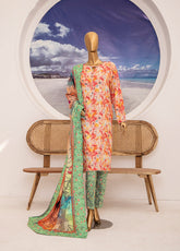 HZ Textile Wintry Shawl Printed Linen 3 Piece Unstitched Suit HZ24LWSV2 LWS-1159