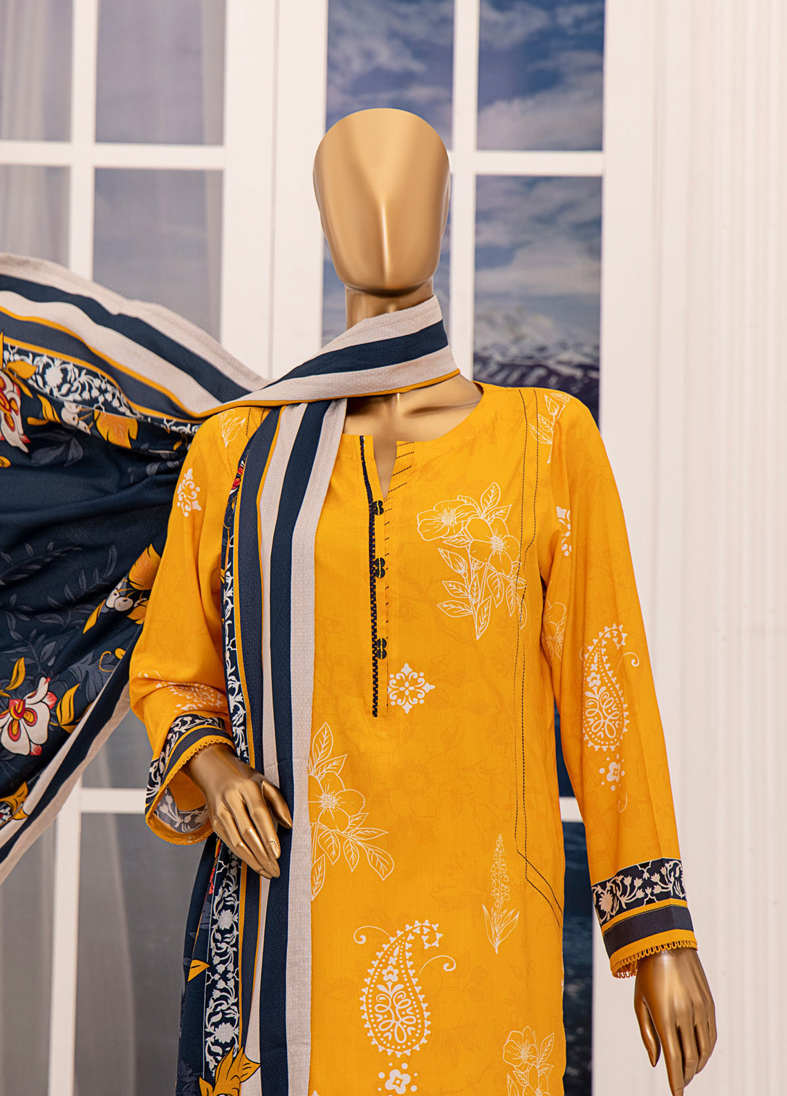 HZ Textile Wintry Shawl Printed Linen 3 Piece Unstitched Suit HZ24LWSV2 LWS-1161 HZ Textile Wintry Shawl Printed Linen 3 Piece Unstitched Suit HZ24LWSV2 LWS-1161