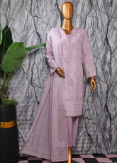 HZ Textiles Embroidered Slub Cotton 3 Piece Unstitched Suit HZ25EMS EMC-29