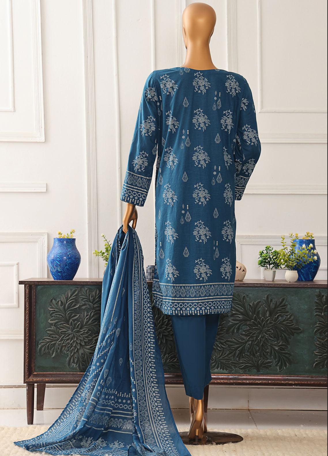 HZ Textiles Embroidered Slub Cotton 3 Piece Unstitched Suit HZ25EMS EMC-37 HZ Textiles Embroidered Slub Cotton 3 Piece Unstitched Suit HZ25EMS EMC-37