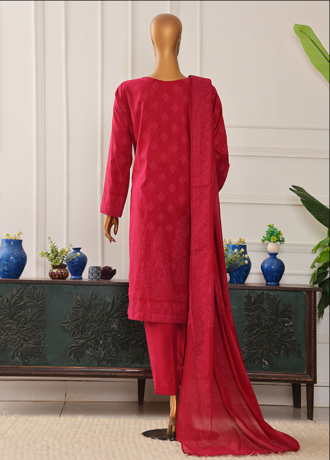 HZ Textiles Embroidered Slub Cotton 3 Piece Unstitched Suit HZ25EMS EMC-39 HZ Textiles Embroidered Slub Cotton 3 Piece Unstitched Suit HZ25EMS EMC-39