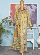 HZ Textiles Linen Wintry Digital Printed 3 Piece Unstitched Suit HZ25LW LWP-1309