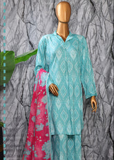 HZ Textiles Linen Wintry Digital Printed 3 Piece Unstitched Suit HZ25LW LWP-1313