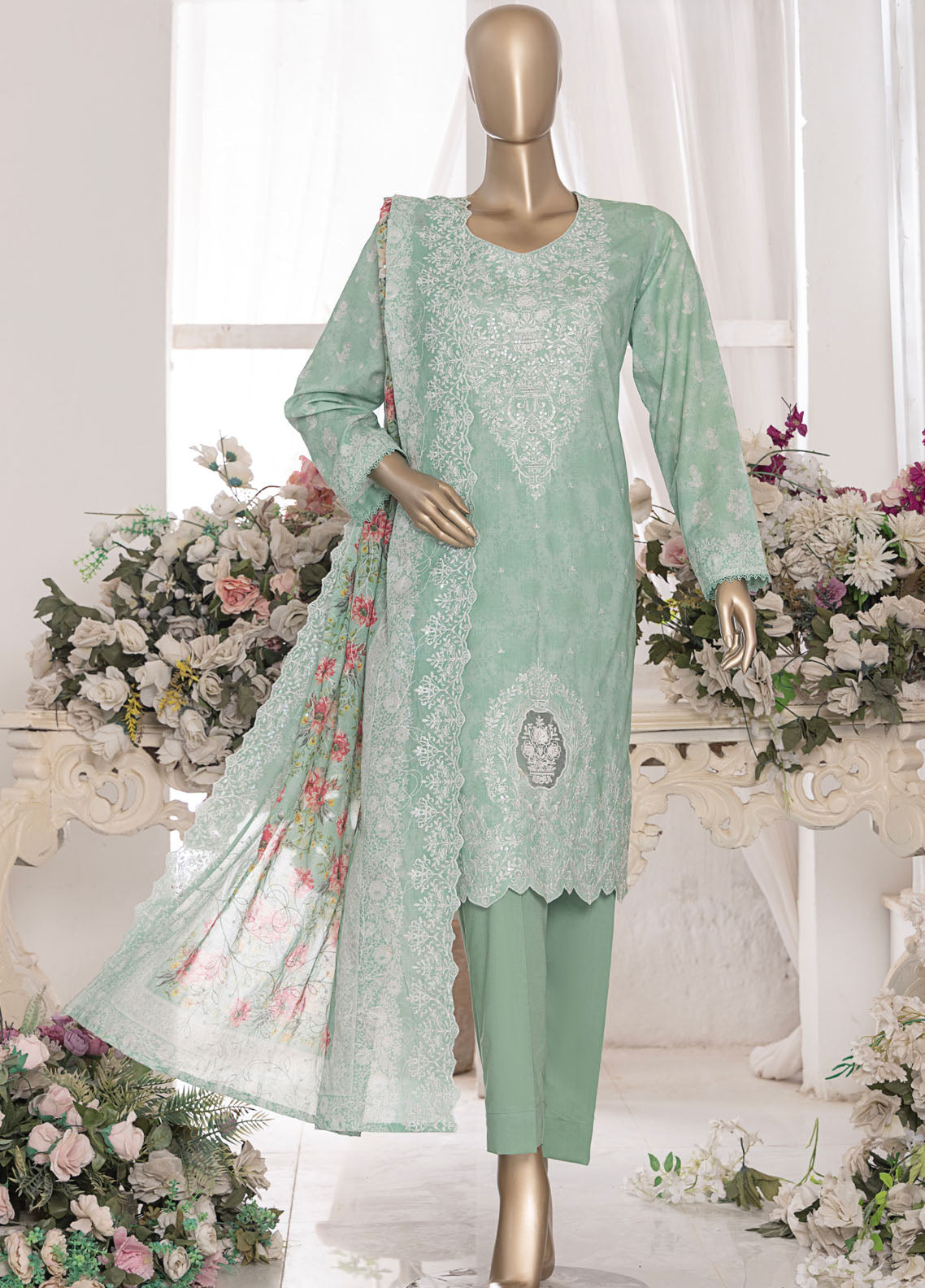 HZ Textiles Premium Embroidered Lawn 3 Piece Unstitched Suit HZ25PELV7 PEC-553 HZ Textiles Premium Embroidered Lawn 3 Piece Unstitched Suit HZ25PELV7 PEC-553