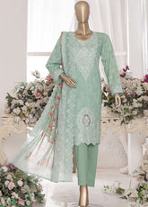 HZ Textiles Premium Embroidered Lawn 3 Piece Unstitched Suit HZ25PELV7 PEC-553