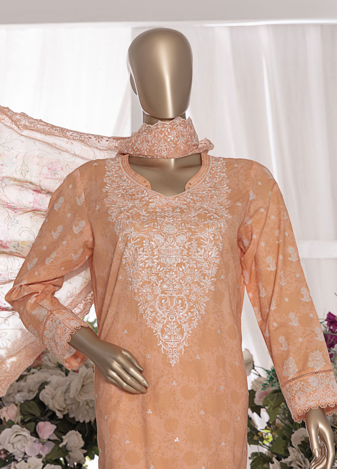 HZ Textiles Premium Embroidered Lawn 3 Piece Unstitched Suit HZ25PELV7 PEC-555 HZ Textiles Premium Embroidered Lawn 3 Piece Unstitched Suit HZ25PELV7 PEC-555