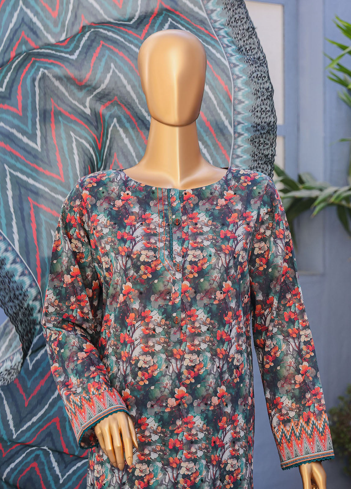 HZ Textiles Premium Embroidered Lawn 3 Piece Unstitched Suit HZ26PECD D-PEC-609 HZ Textiles Premium Embroidered Lawn 3 Piece Unstitched Suit HZ26PECD D-PEC-609