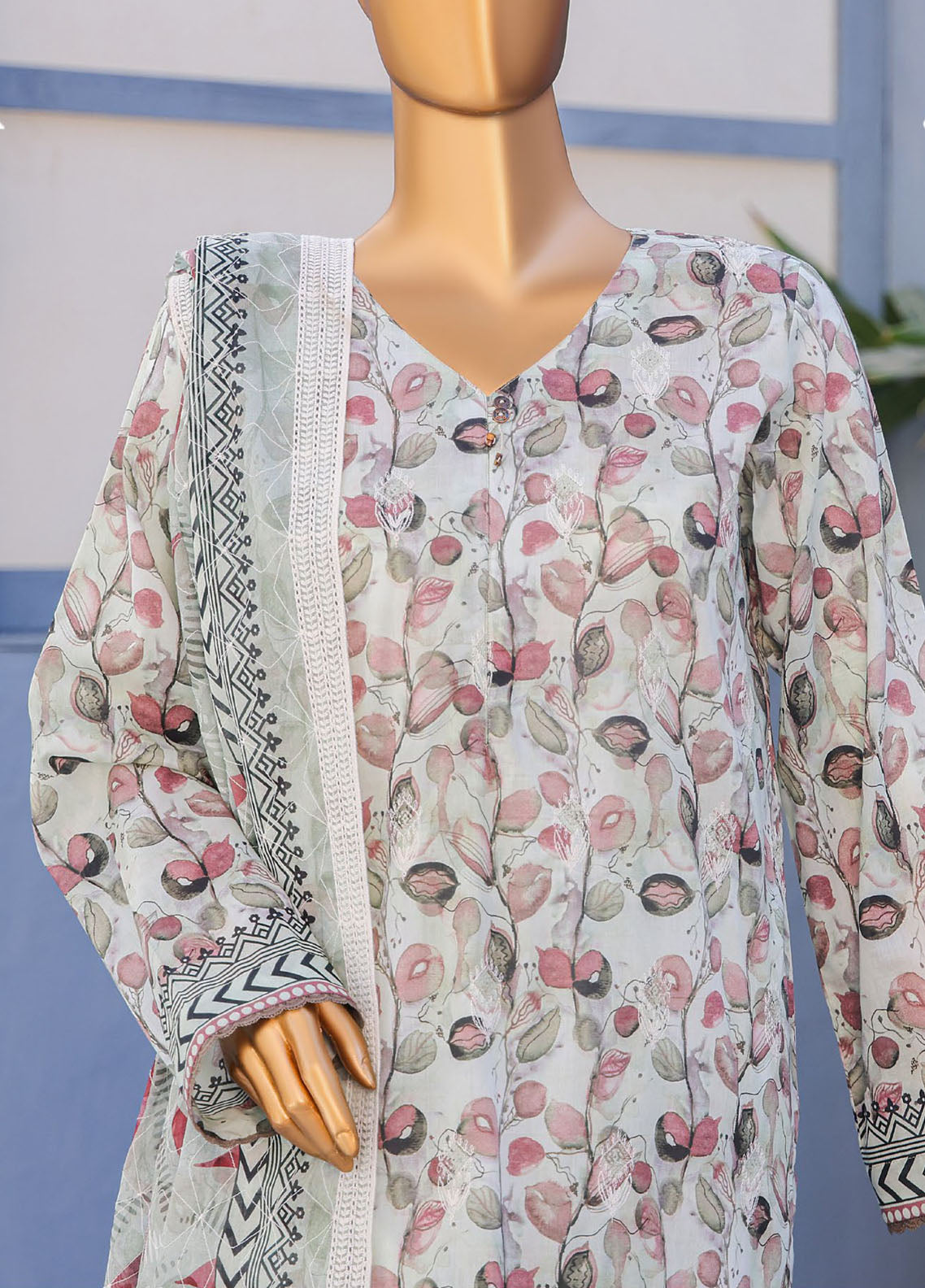 HZ Textiles Premium Embroidered Lawn 3 Piece Unstitched Suit HZ26PECD D-PEC-613 HZ Textiles Premium Embroidered Lawn 3 Piece Unstitched Suit HZ26PECD D-PEC-613