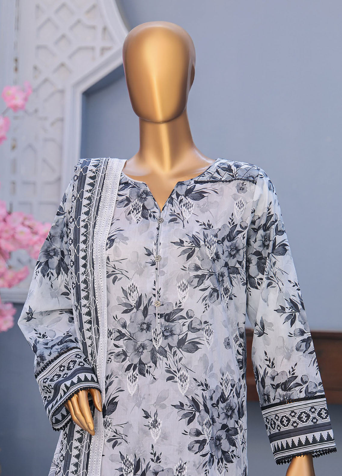 HZ Textiles Premium Embroidered Lawn 3 Piece Unstitched Suit HZ26PECD D-PEC-614 HZ Textiles Premium Embroidered Lawn 3 Piece Unstitched Suit HZ26PECD D-PEC-614