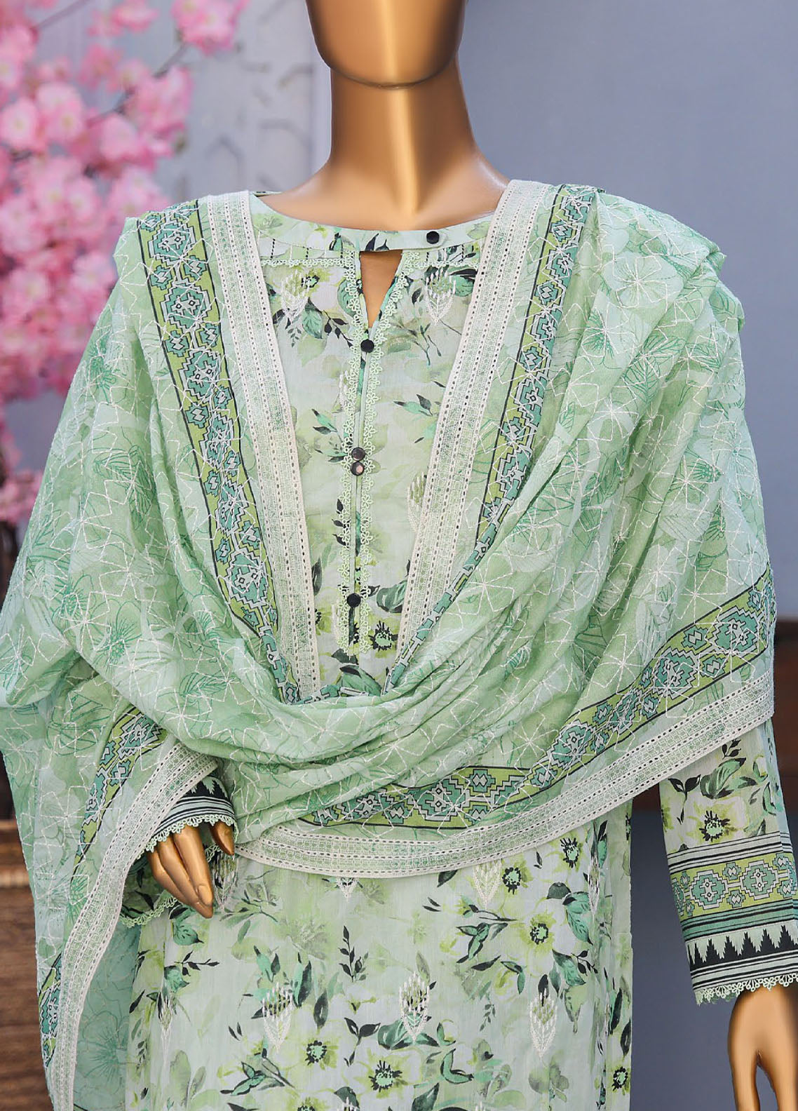 HZ Textiles Premium Embroidered Lawn 3 Piece Unstitched Suit HZ26PECD D-PEC-615 HZ Textiles Premium Embroidered Lawn 3 Piece Unstitched Suit HZ26PECD D-PEC-615