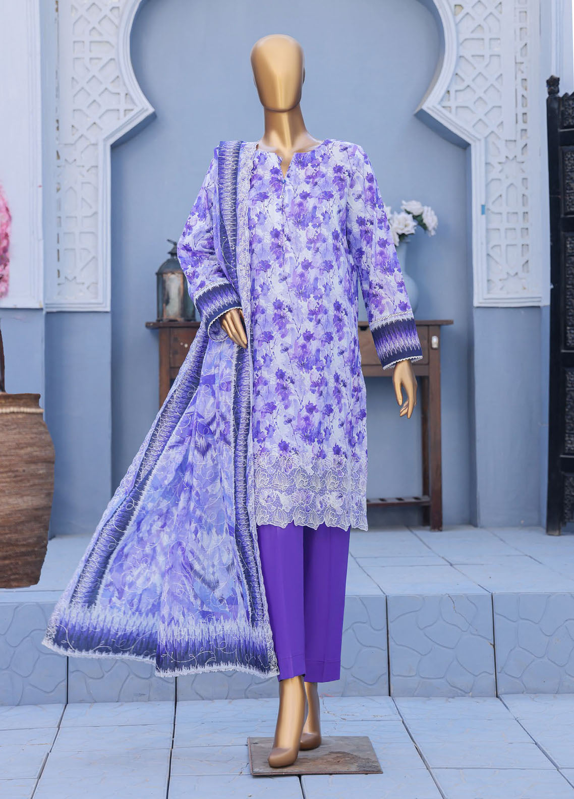 HZ Textiles Premium Embroidered Lawn 3 Piece Unstitched Suit HZ26PECD D-PEC-616 HZ Textiles Premium Embroidered Lawn 3 Piece Unstitched Suit HZ26PECD D-PEC-616