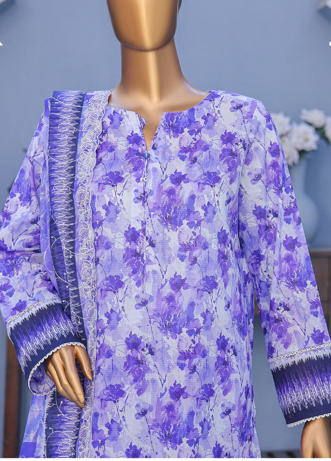 HZ Textiles Premium Embroidered Lawn 3 Piece Unstitched Suit HZ26PECD D-PEC-616 HZ Textiles Premium Embroidered Lawn 3 Piece Unstitched Suit HZ26PECD D-PEC-616