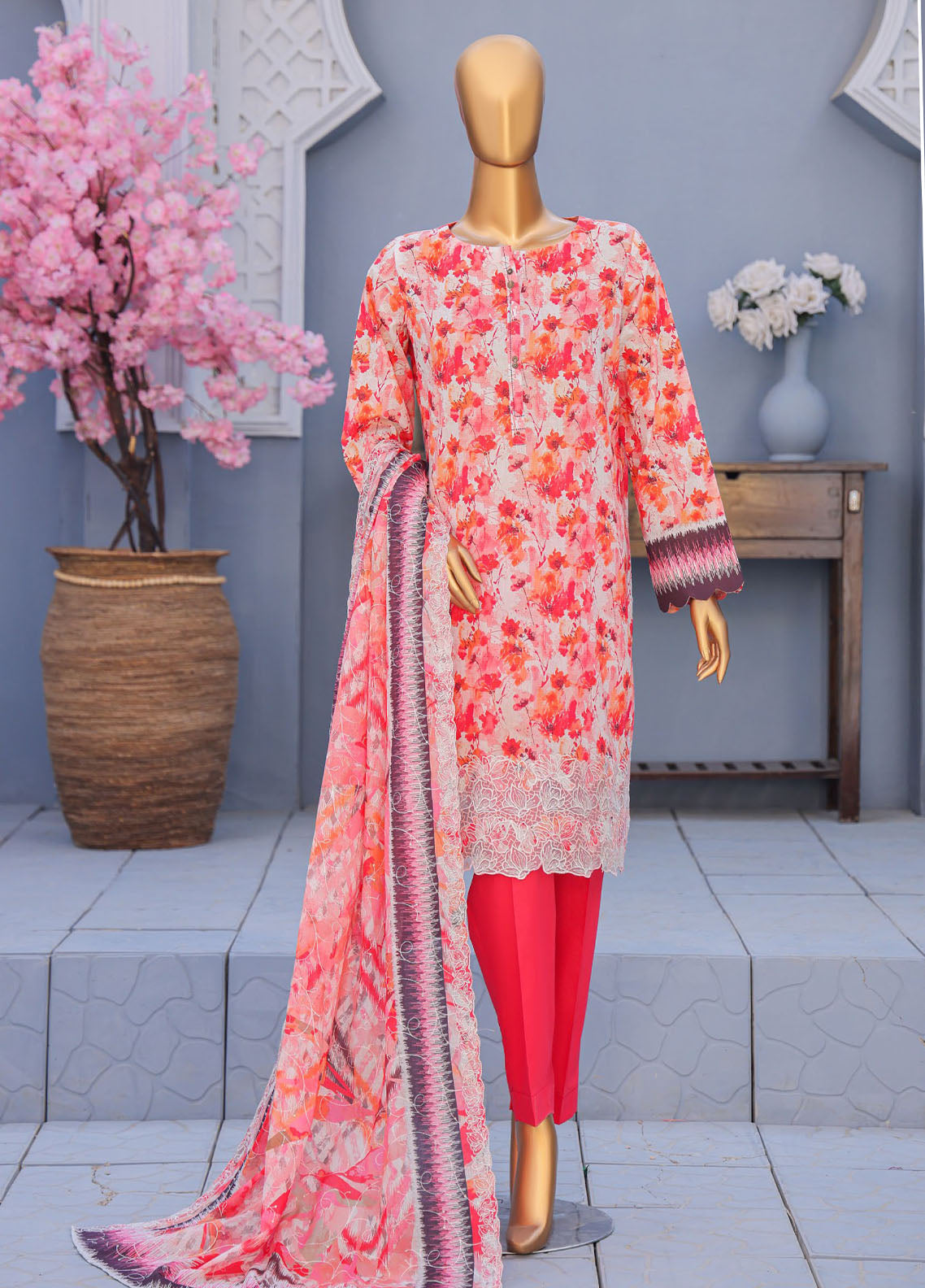 HZ Textiles Premium Embroidered Lawn 3 Piece Unstitched Suit HZ26PECD D-PEC-617 HZ Textiles Premium Embroidered Lawn 3 Piece Unstitched Suit HZ26PECD D-PEC-617
