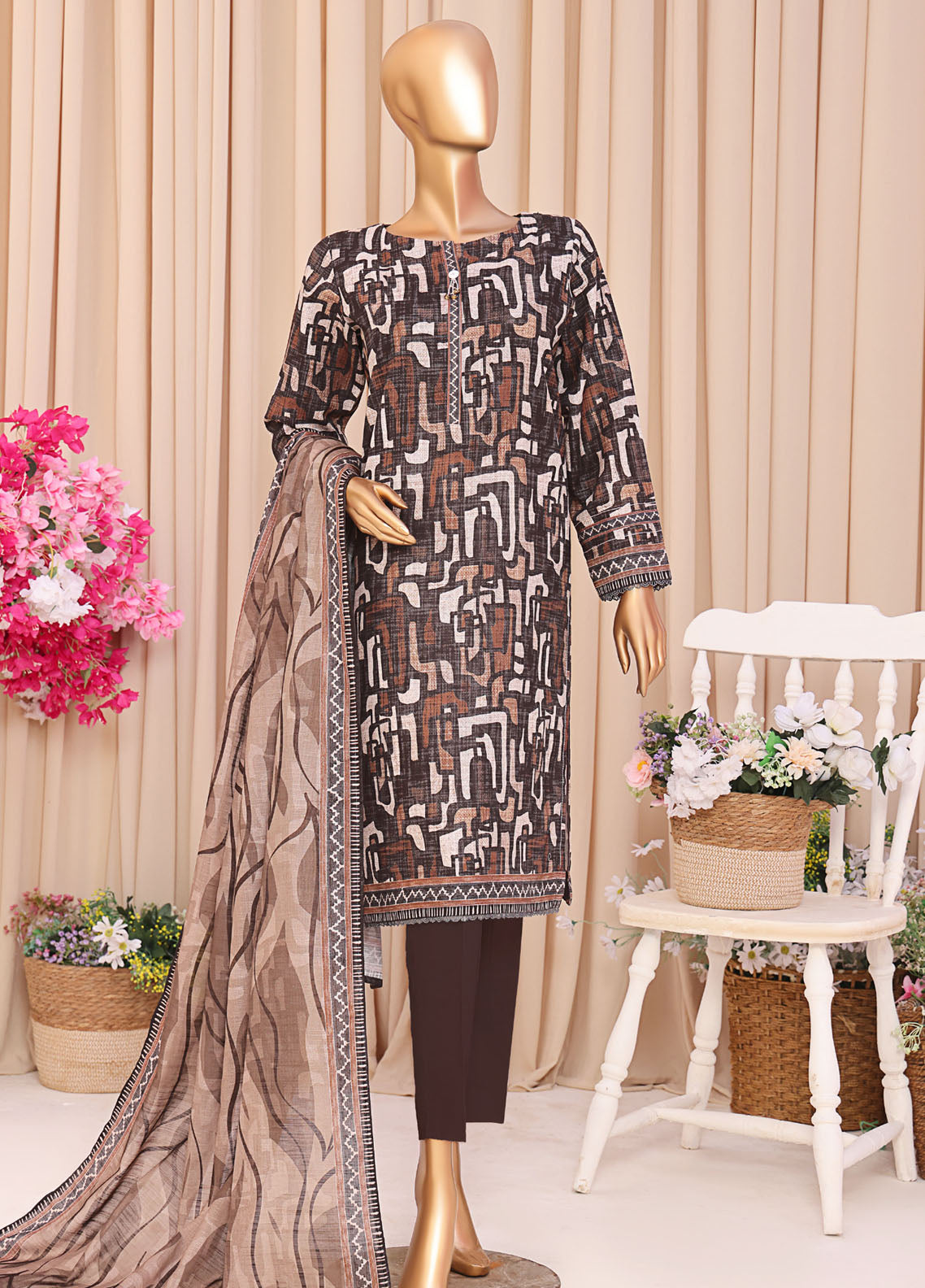 HZ Textiles Premium Printed Khaddar 3 Piece Unstitched Suit HZ25PPK PKP-1318 HZ Textiles Premium Printed Khaddar 3 Piece Unstitched Suit HZ25PPK PKP-1318