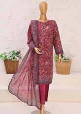 HZ Textiles Premium Printed Khaddar 3 Piece Unstitched Suit HZ25PPK PKP-1320