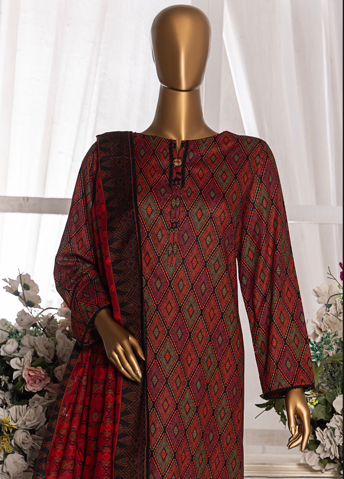 HZ Textiles Printed Cambric 3 Piece Unstitched Suit HZ25MD MSC-201A HZ Textiles Printed Cambric 3 Piece Unstitched Suit HZ25MD MSC-201A