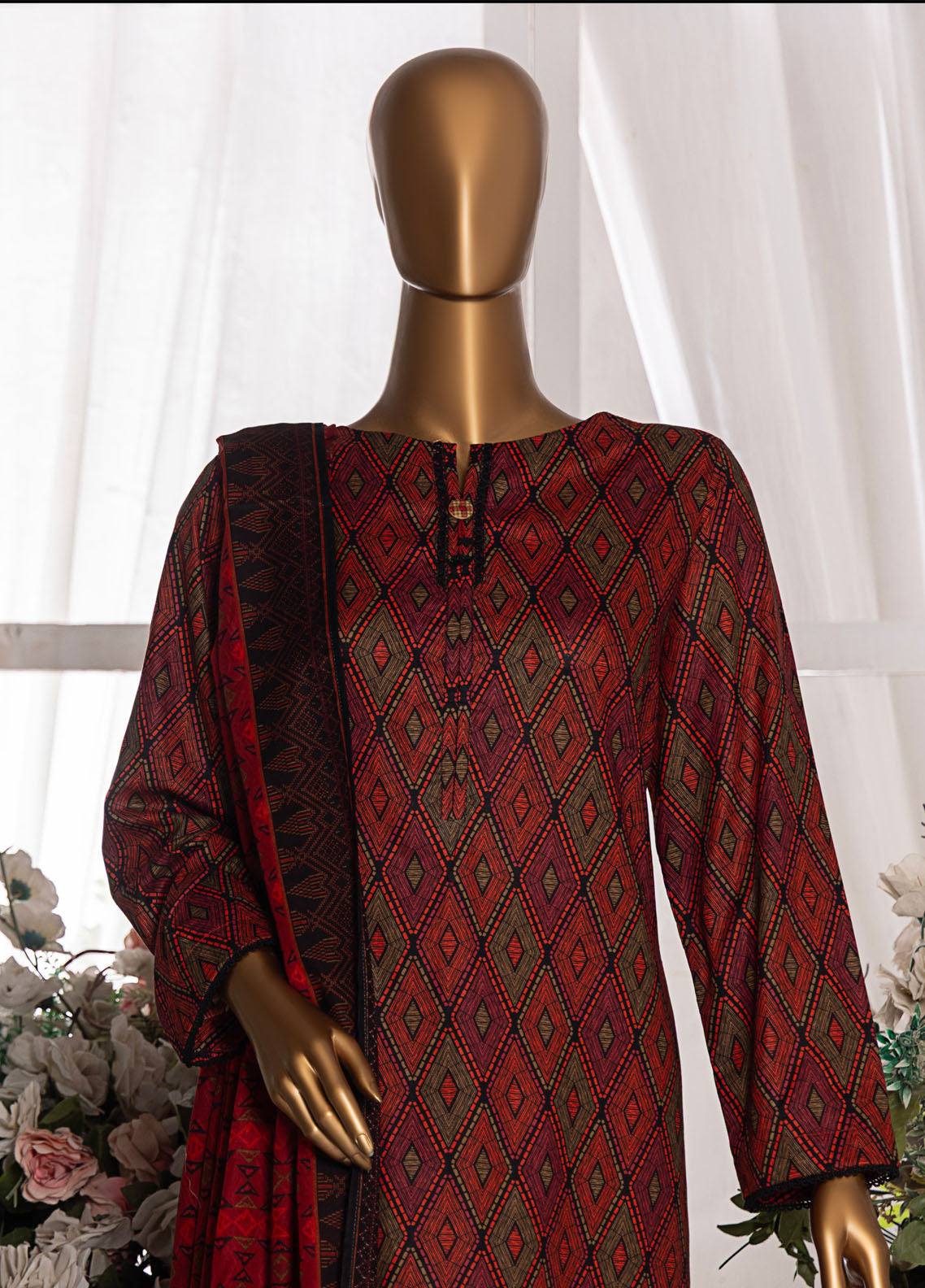 HZ Textiles Printed Cambric 3 Piece Unstitched Suit HZ25MD MSC-201A HZ Textiles Printed Cambric 3 Piece Unstitched Suit HZ25MD MSC-201A