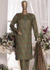 HZ Textiles Printed Cambric 3 Piece Unstitched Suit HZ25MD MSC-201B