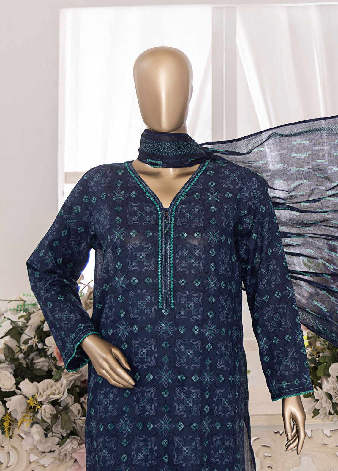 HZ Textiles Printed Cambric 3 Piece Unstitched Suit HZ25MD MSC-202A HZ Textiles Printed Cambric 3 Piece Unstitched Suit HZ25MD MSC-202A