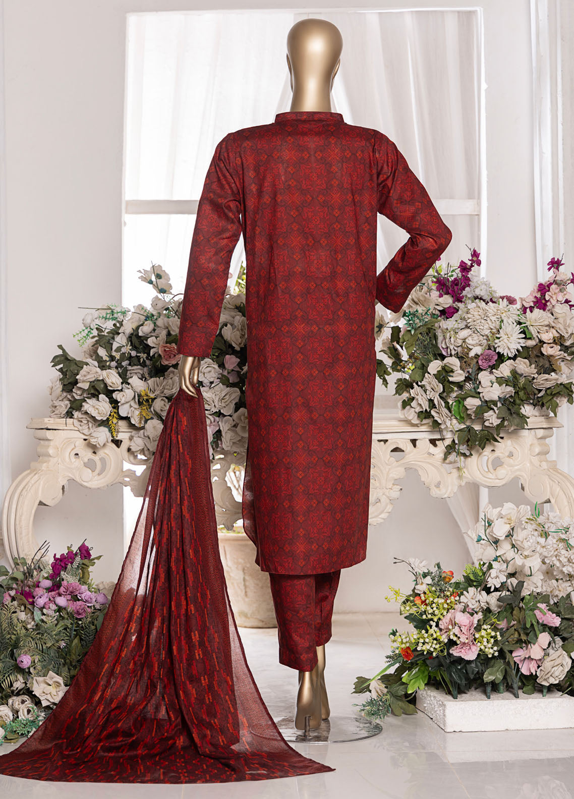 HZ Textiles Printed Cambric 3 Piece Unstitched Suit HZ25MD MSC-202B HZ Textiles Printed Cambric 3 Piece Unstitched Suit HZ25MD MSC-202B