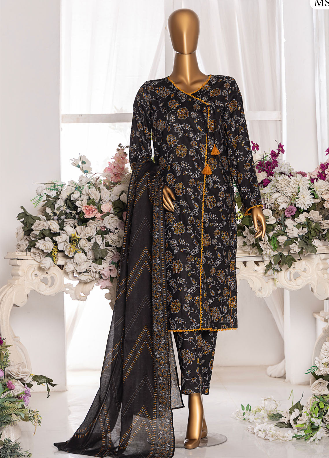 HZ Textiles Printed Cambric 3 Piece Unstitched Suit HZ25MD MSC-203A HZ Textiles Printed Cambric 3 Piece Unstitched Suit HZ25MD MSC-203A