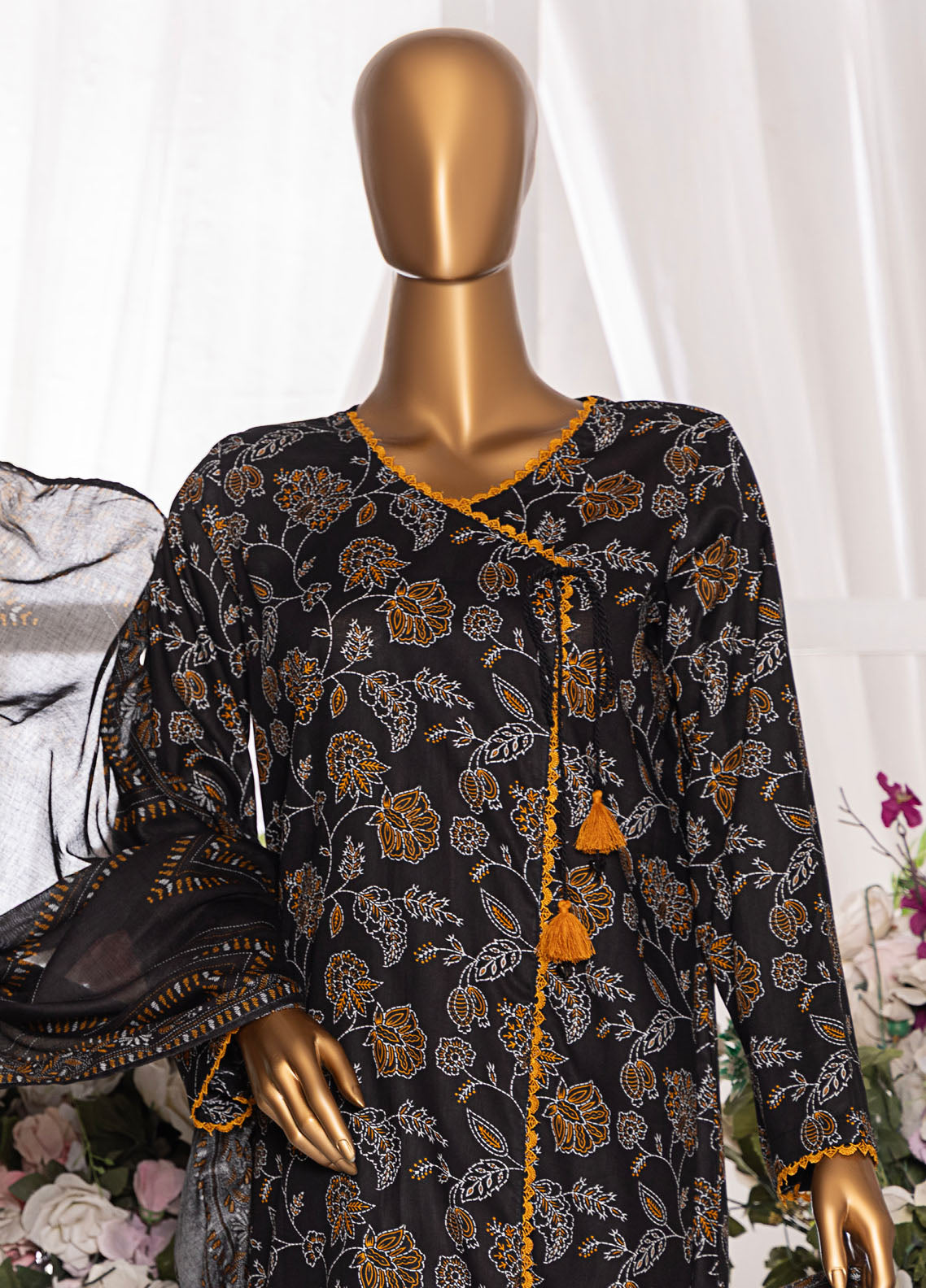 HZ Textiles Printed Cambric 3 Piece Unstitched Suit HZ25MD MSC-203A HZ Textiles Printed Cambric 3 Piece Unstitched Suit HZ25MD MSC-203A