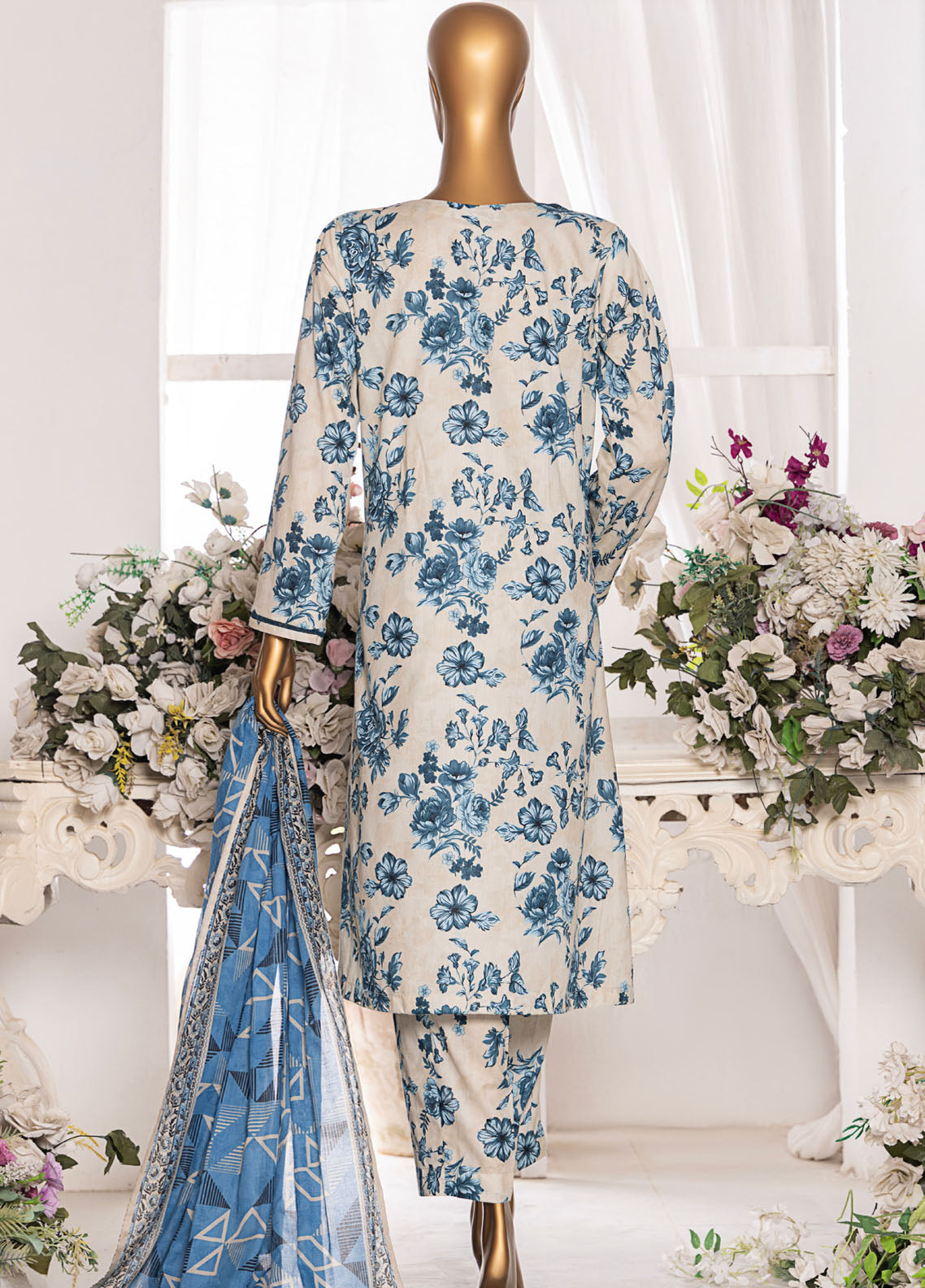 HZ Textiles Printed Cambric 3 Piece Unstitched Suit HZ25MD MSC-204A HZ Textiles Printed Cambric 3 Piece Unstitched Suit HZ25MD MSC-204A