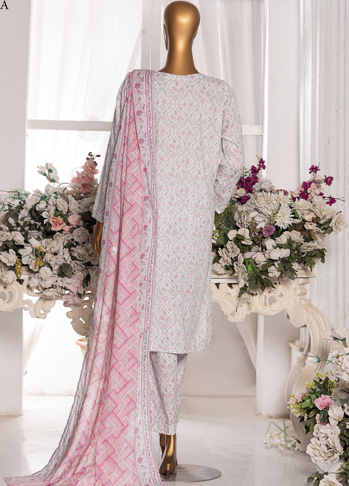HZ Textiles Printed Cambric 3 Piece Unstitched Suit HZ25MD MSC-205A HZ Textiles Printed Cambric 3 Piece Unstitched Suit HZ25MD MSC-205A